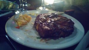 Giant Ribeye Steak at Gran Parilla del Plata